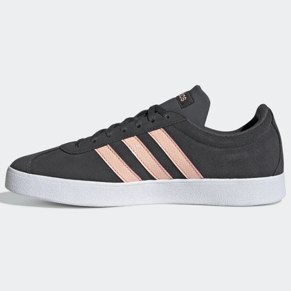 Adidas Womens Low Top Casual Gray & Pink Shoes - Picture 5 of 7
